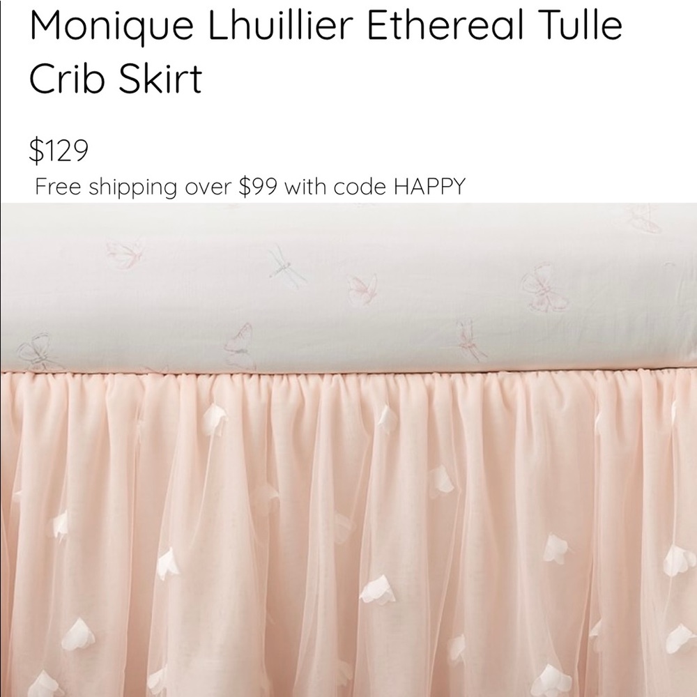 Monique Lhuillier Tulle Crib Skirt from Pottery Barn